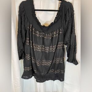 NWT City Chic off shoulder black top with stretch